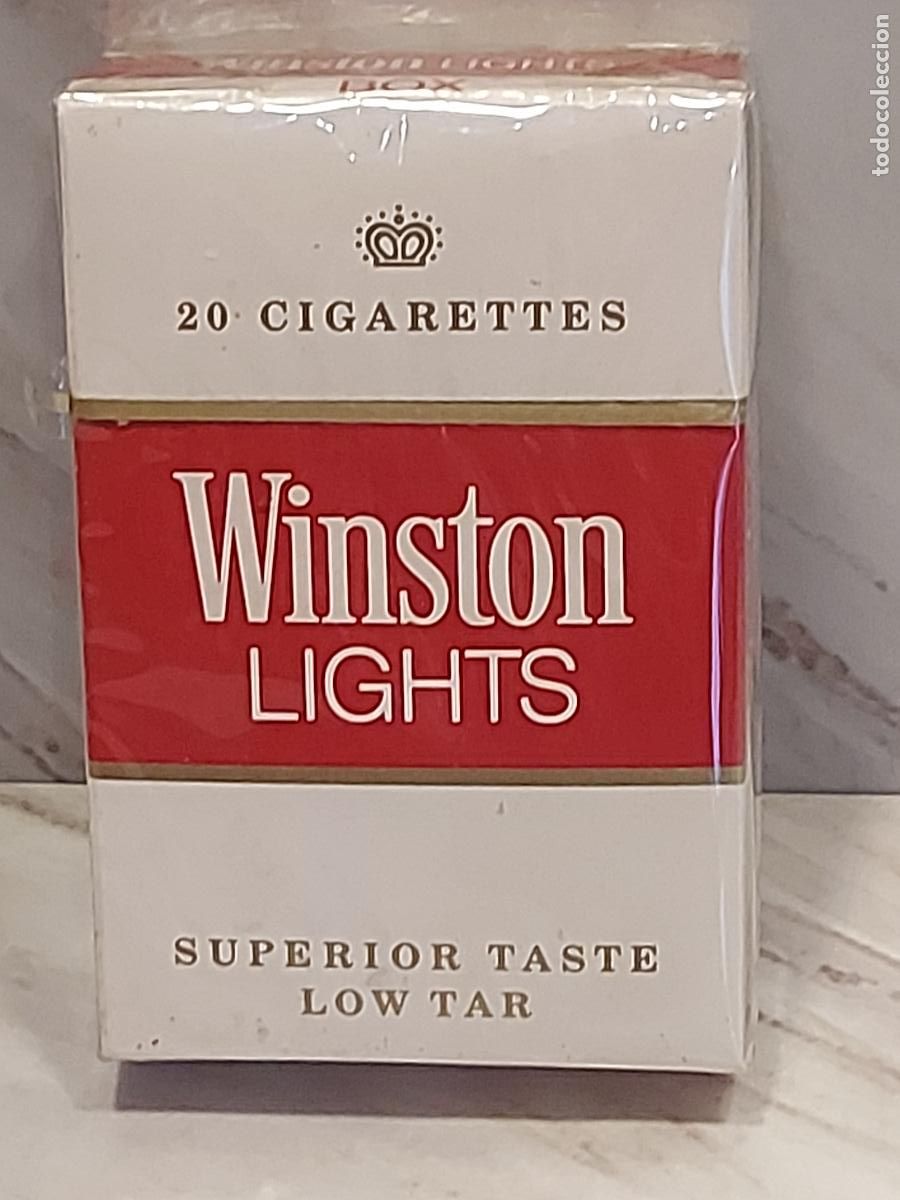 Paquetes de tabaco: WINSTON LIGHTS &ndash; ANTIGUA CAJETILLA 20 CIGARRILLOS &ndash; PRECINTADA &ndash; COLECCIONISMO