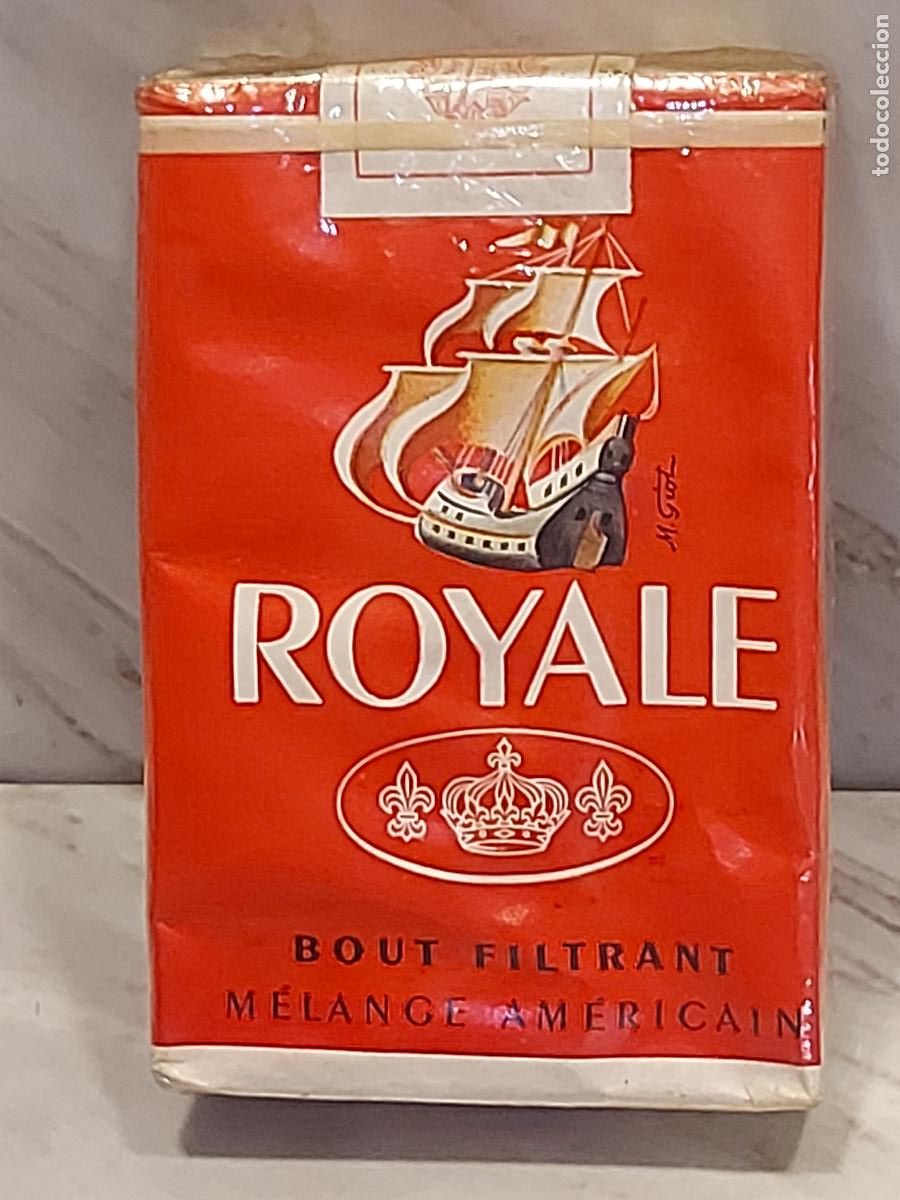 Paquetes de tabaco: ROYALE | ANTIGUA CAJETILLA FRANCESA | 20 CIGARRILLOS | PRECINTADA | COLECCIONISMO