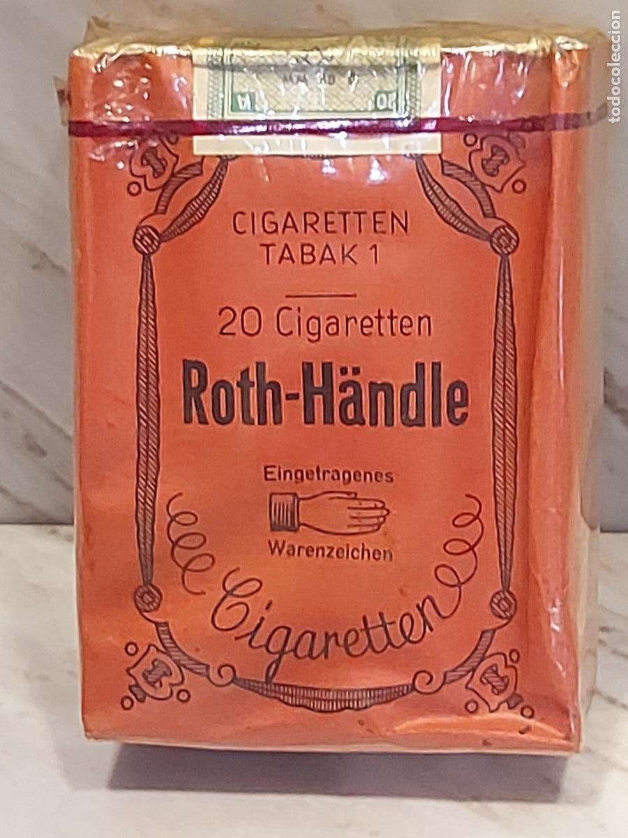 Paquetes de tabaco: ROTH-H&Auml;NDLE | ANTIGUA CAJETILLA ALEMANA | 20 CIGARETTEN | PRECINTADA | COLECCIONISMO