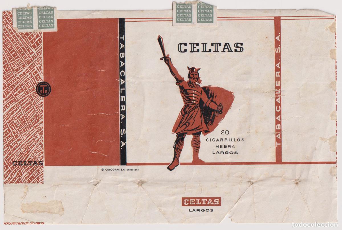 Paquetes de tabaco: ENVOLTORIO DESPLEGADO DE UN PAQUETE DE CIGARRILLOS DE LA MARCA CELTAS.
