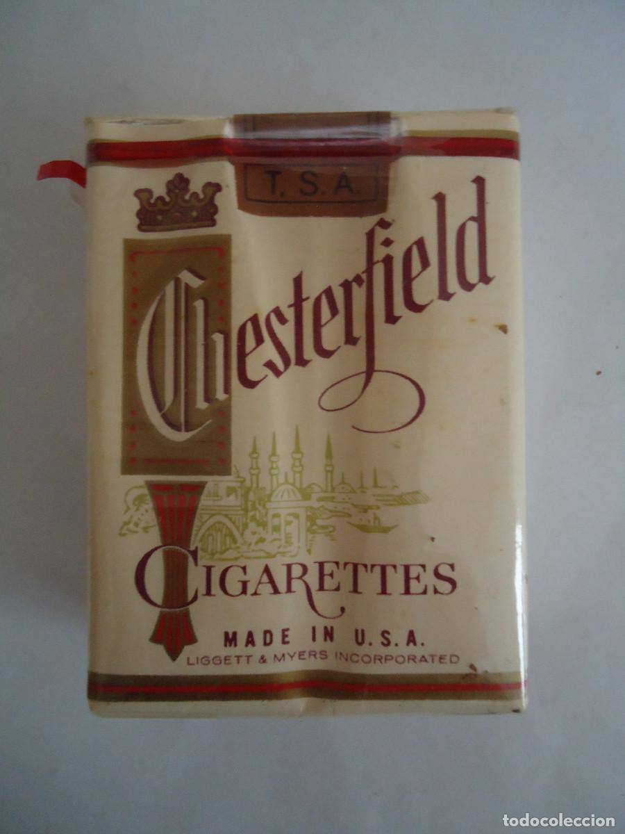Paquetes de tabaco: PAQUETE DE TABACO MARCA CHESTERFIELD SIN FILTRO. PRECINTADO. MADE IN USA.