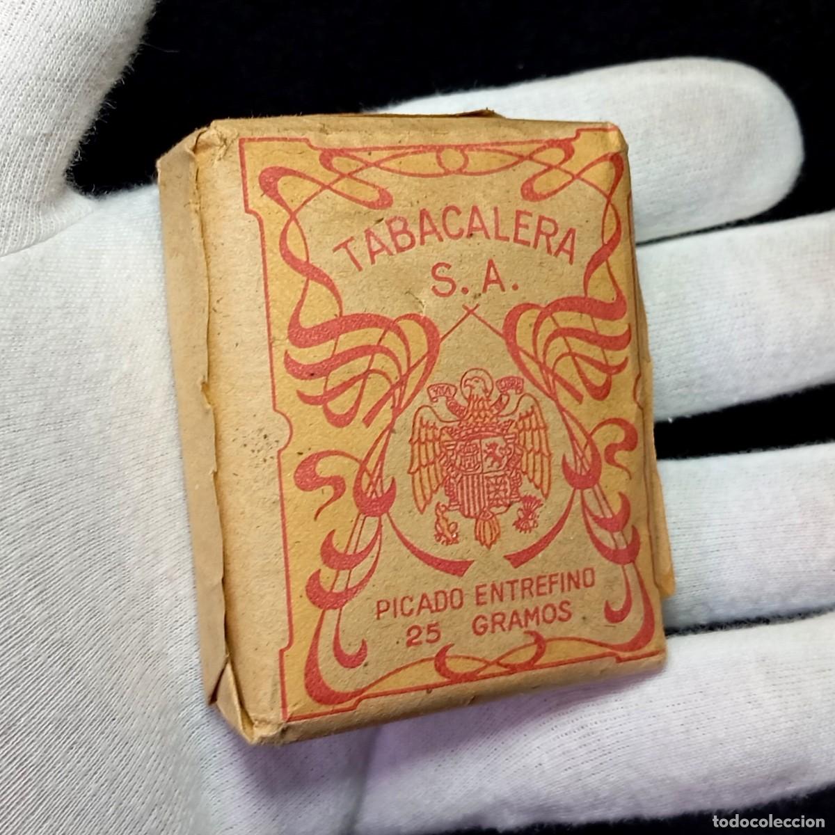 Paquetes de tabaco: Paquete Tabaco Picado Entrefino Tabacalera S.A. 25 Gramos Posguerra A&ntilde;os 40