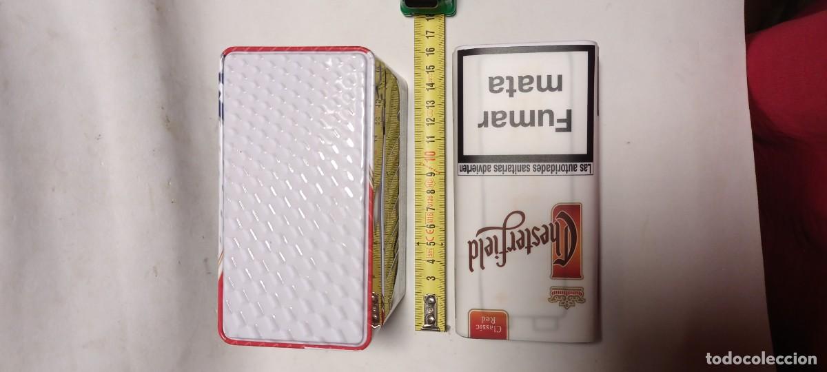 Paquetes de tabaco: LATAS DE TABACO WINSTON Y CHESTERFIELD CON TAPA. - Foto 8