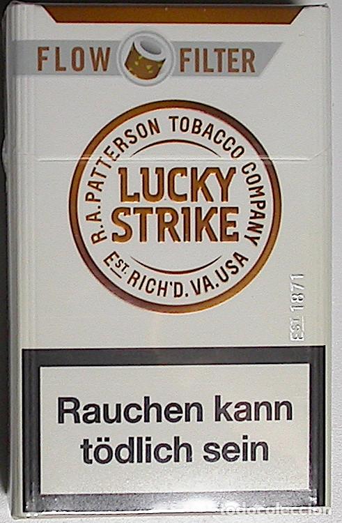 Paquetes de tabaco: Lucky Strike * 1 unopened cigarette pack, sealed