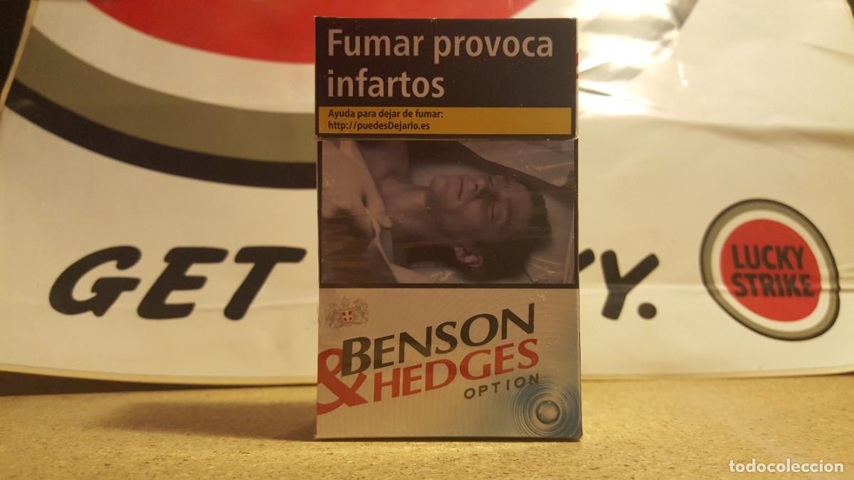 Paquetes de tabaco: Paquete/cajetilla de tabaco cigarrillos/cigarros marca Benson & Hedges option. Vac&iacute;o, para colecci&oacute;n