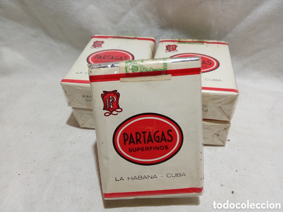 Paquetes de tabaco: LOTE 5 CAJETILLAS DE PARTAG&Aacute;S SUPERFINOS SIN ABRIR