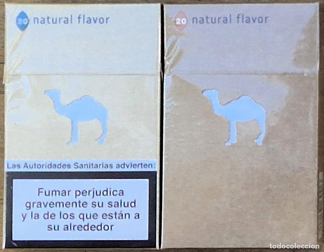 Paquetes de tabaco: CAMEL: Espa&ntilde;a, dos paquetes Natural Flavour sin sello fiscal, sin abrir. PERFECTOS. - CLC
