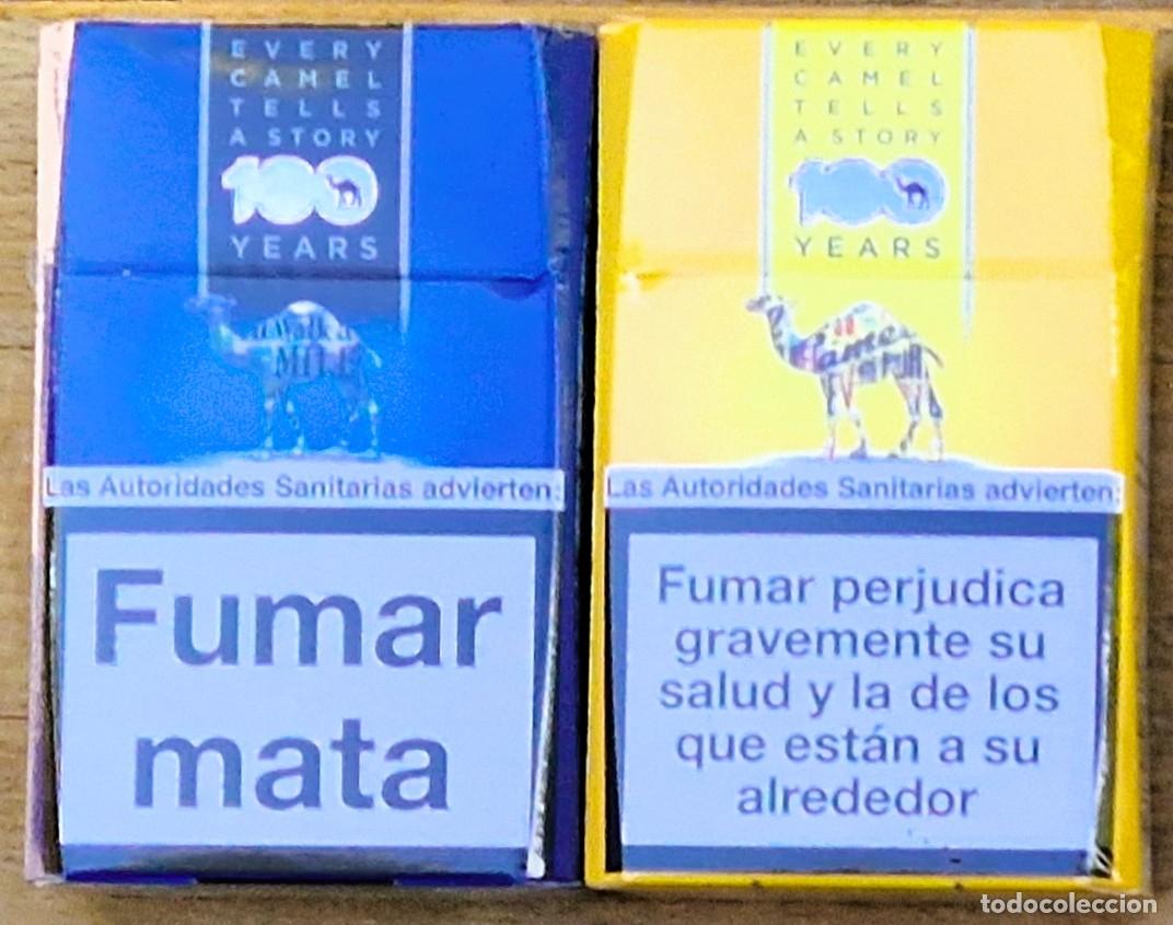 Paquetes de tabaco: CAMEL: Espa&ntilde;a, Edici&oacute;n centenario 2013, dos paquetes sin abrir. PERFECTOS. - CLC