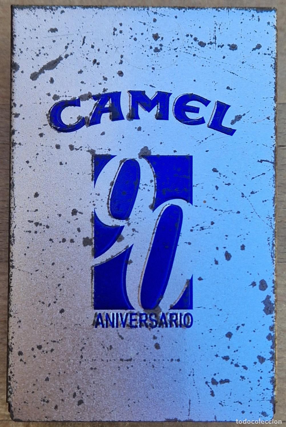 Paquetes de tabaco: CAMEL M&eacute;xico: lata portapaquetes 90 Aniversario, 1993, vac&iacute;a
