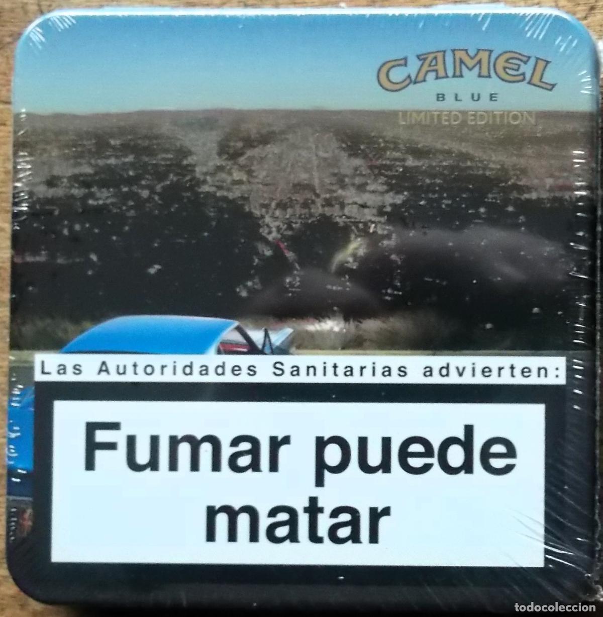 Paquetes de tabaco: CAMEL Espa&ntilde;a: lata Los &Aacute;ngeles blue, serie ciudades, 2010, llena y sin abrir, PERFECTA - CLC