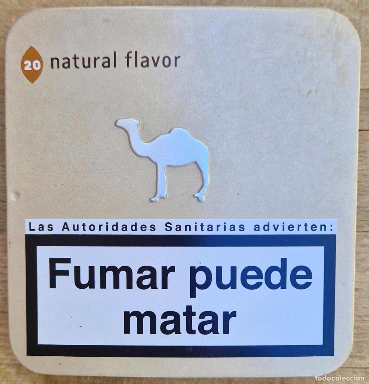 Paquetes de tabaco: CAMEL Espa&ntilde;a: petaca lata Natural Flavour, 2009, usada, buen estado, RARA! - CLC
