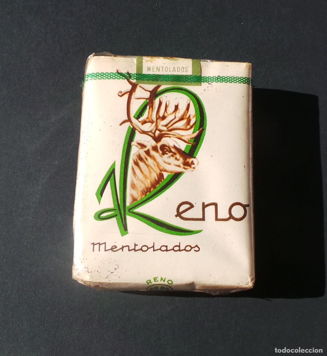 Paquetes de tabaco: CAJETILLA RENO MENTOLADOS VINTAGE. TABACALERA S.A., A&Ntilde;OS 60/70.