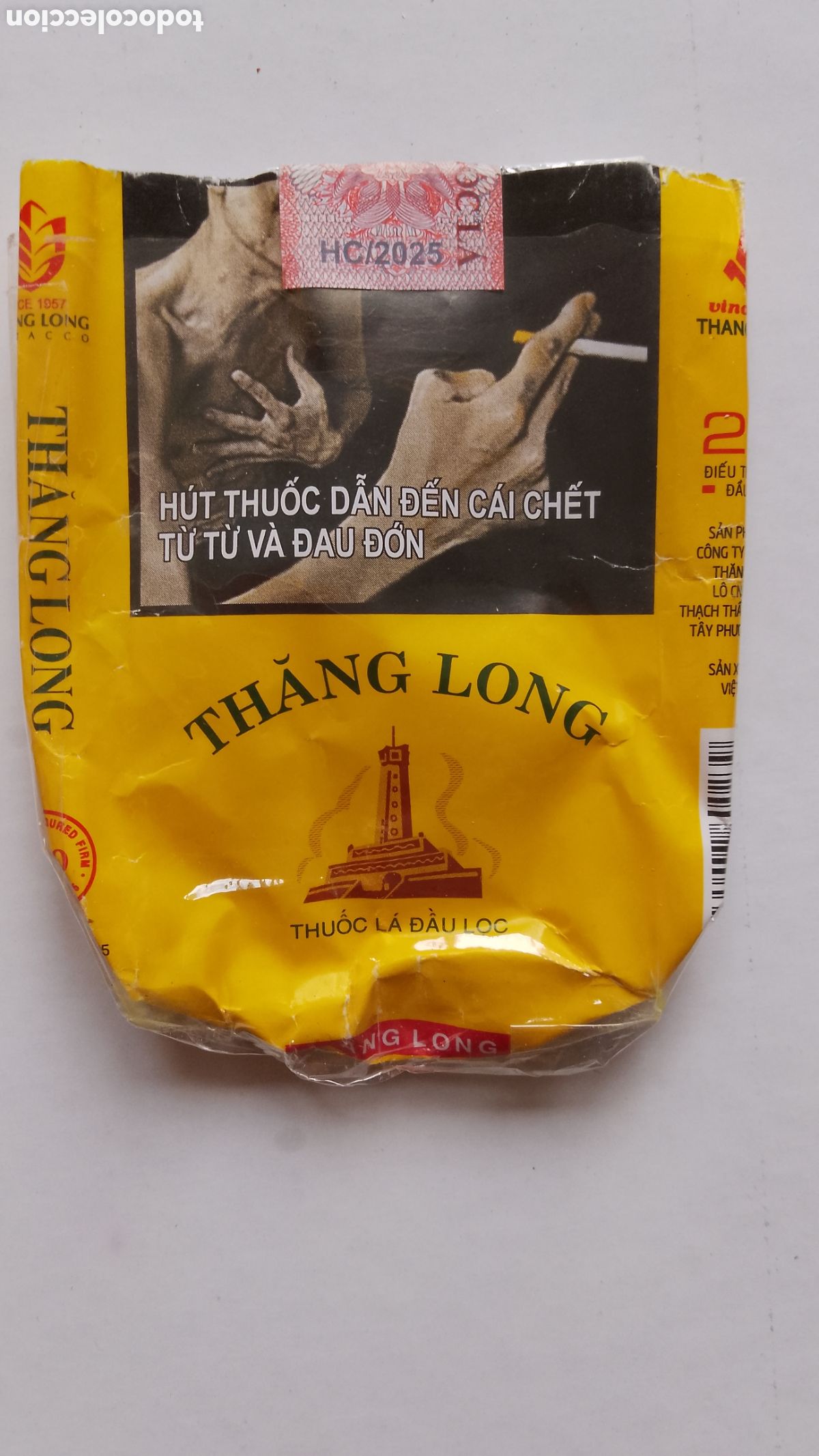 Paquetes de tabaco: TH&Auml;NG LONG . TABACO . TOBACCO . VIETNAM . PAQUETE VA&Ccedil;IO , BLANDO