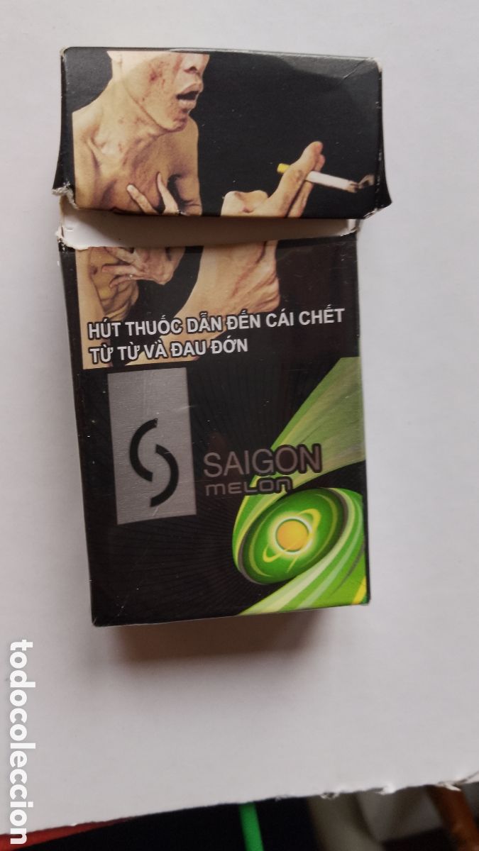 Paquetes de tabaco: SAIGON MELON SAI GON . TABACO . TOBACCO . VIETNAM . PAQUETE VA&Ccedil;IO , DURO