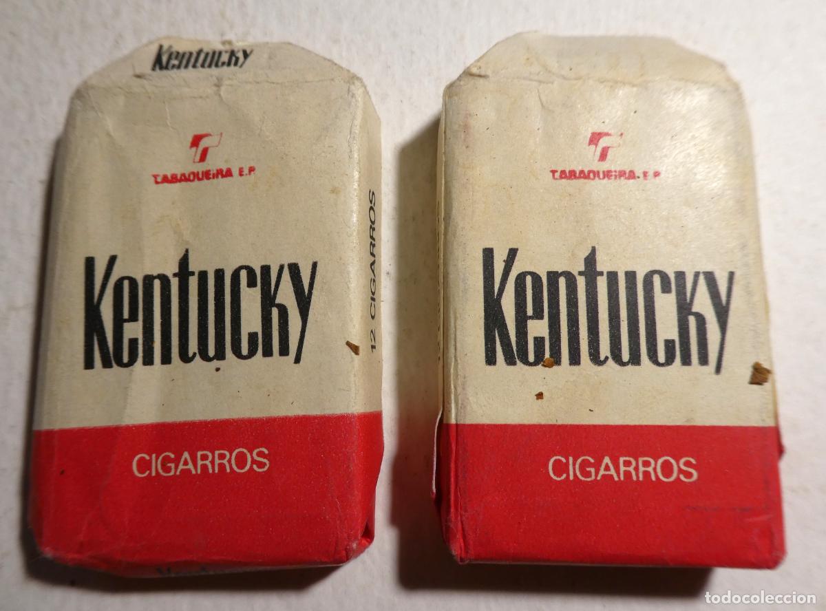 Paquetes de tabaco: 2 PAQUETES DE TABACO KENTUCKY . PAQUETES MINI . MIDEN 6x4CM,llenos