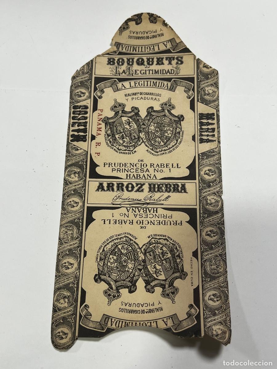 Paquetes de tabaco: CUBA. PAQUETE DE TABACO. LA LEGITIMIDAD. BOUQUETS. ARROZ HEBRA. 10 X 22 CM.