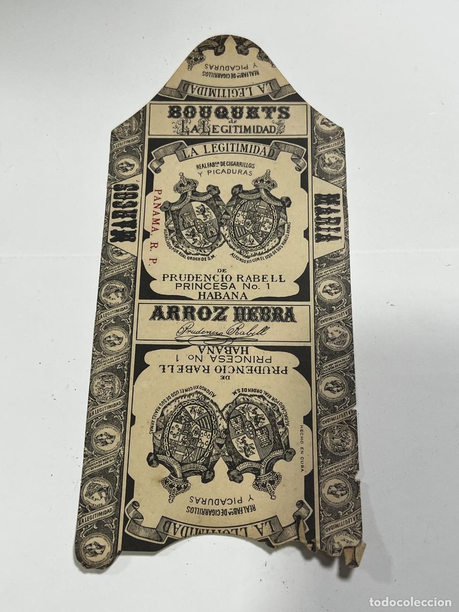 Paquetes de tabaco: CUBA. PAQUETE DE TABACO. LA LEGITIMIDAD. BOUQUETS. ARROZ HEBRA. 10 X 22 CM.