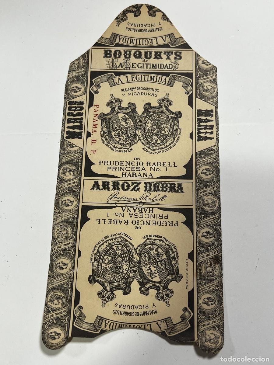 Paquetes de tabaco: CUBA. PAQUETE DE TABACO. LA LEGITIMIDAD. BOUQUETS. ARROZ HEBRA. 10 X 22 CM.