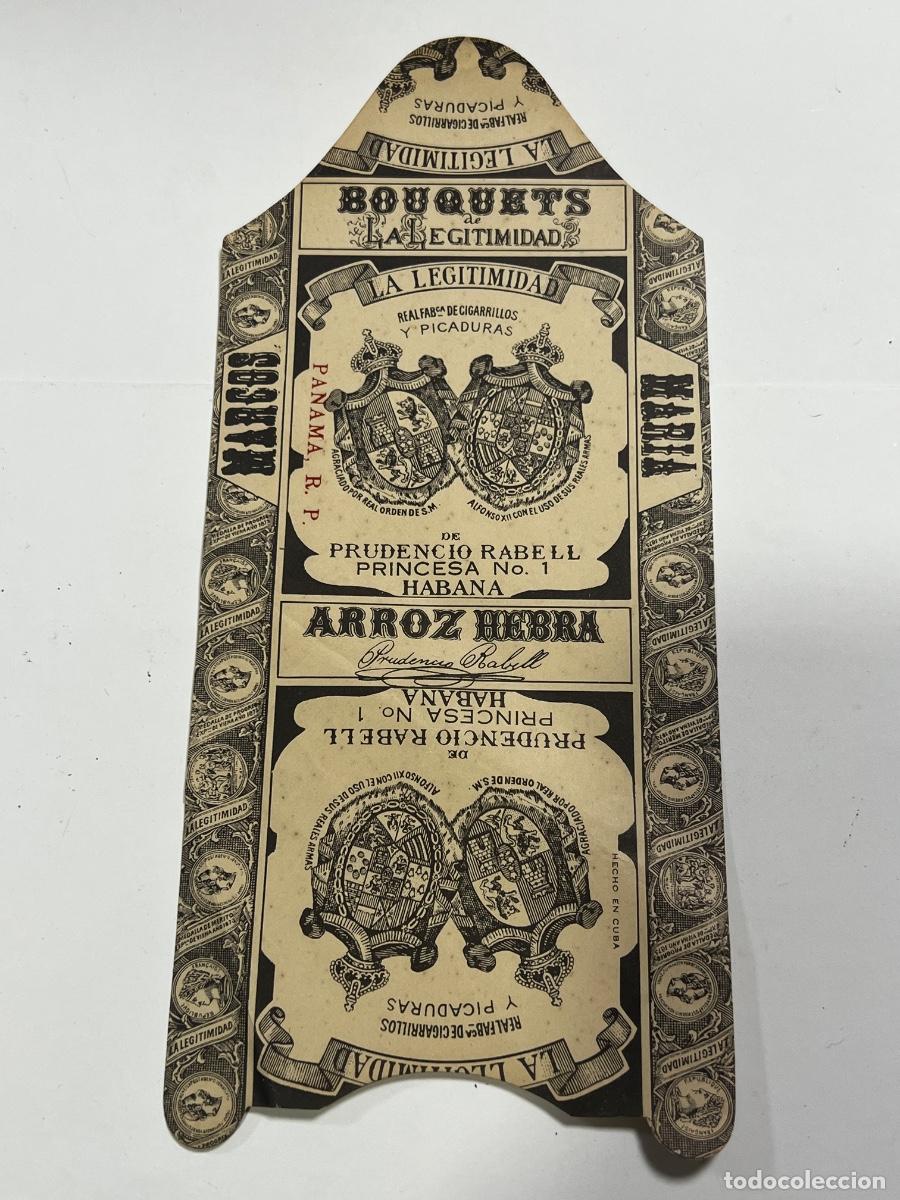 Paquetes de tabaco: CUBA. PAQUETE DE TABACO. LA LEGITIMIDAD. BOUQUETS. ARROZ HEBRA. 10 X 22 CM.