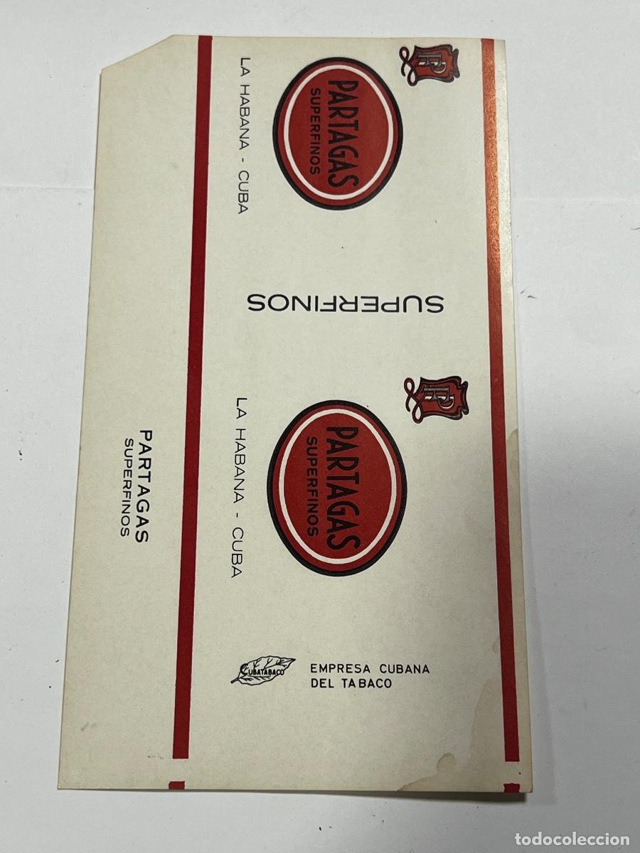 Paquetes de tabaco: CUBA. PAQUETE DE TABACO. PARTAGAS. SUPER FINOS. LA HABANA.