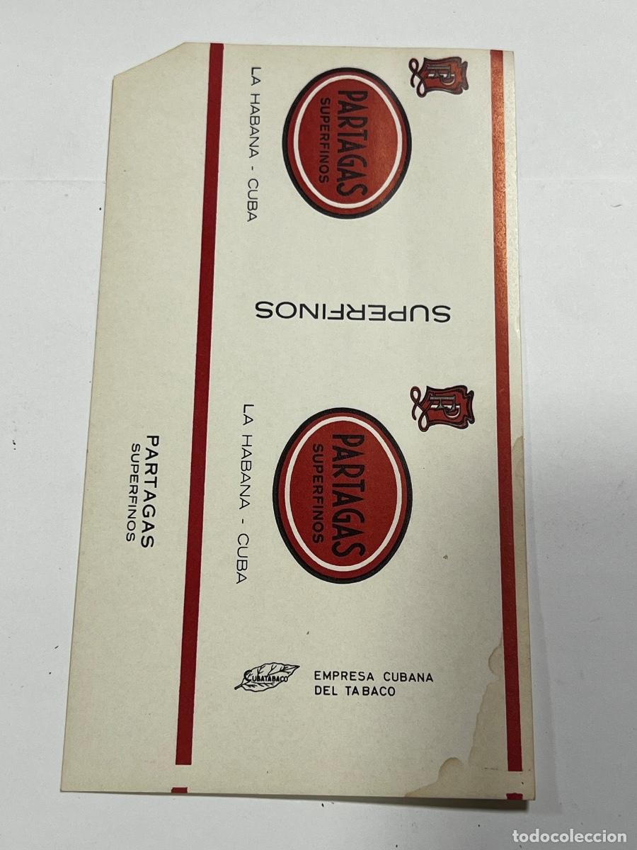 Paquetes de tabaco: CUBA. PAQUETE DE TABACO. PARTAGAS. SUPER FINOS. LA HABANA.