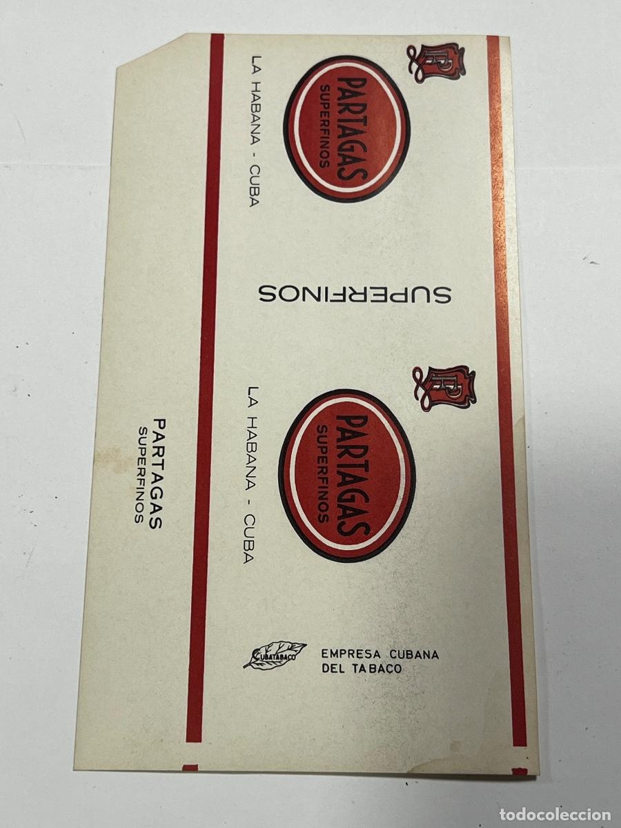 Paquetes de tabaco: CUBA. PAQUETE DE TABACO. PARTAGAS. SUPER FINOS. LA HABANA.