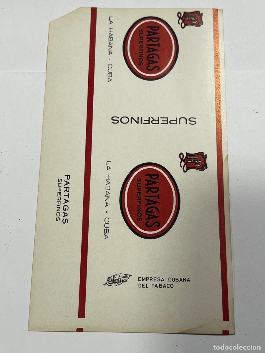 Paquetes de tabaco: CUBA. PAQUETE DE TABACO. PARTAGAS. SUPER FINOS. LA HABANA.