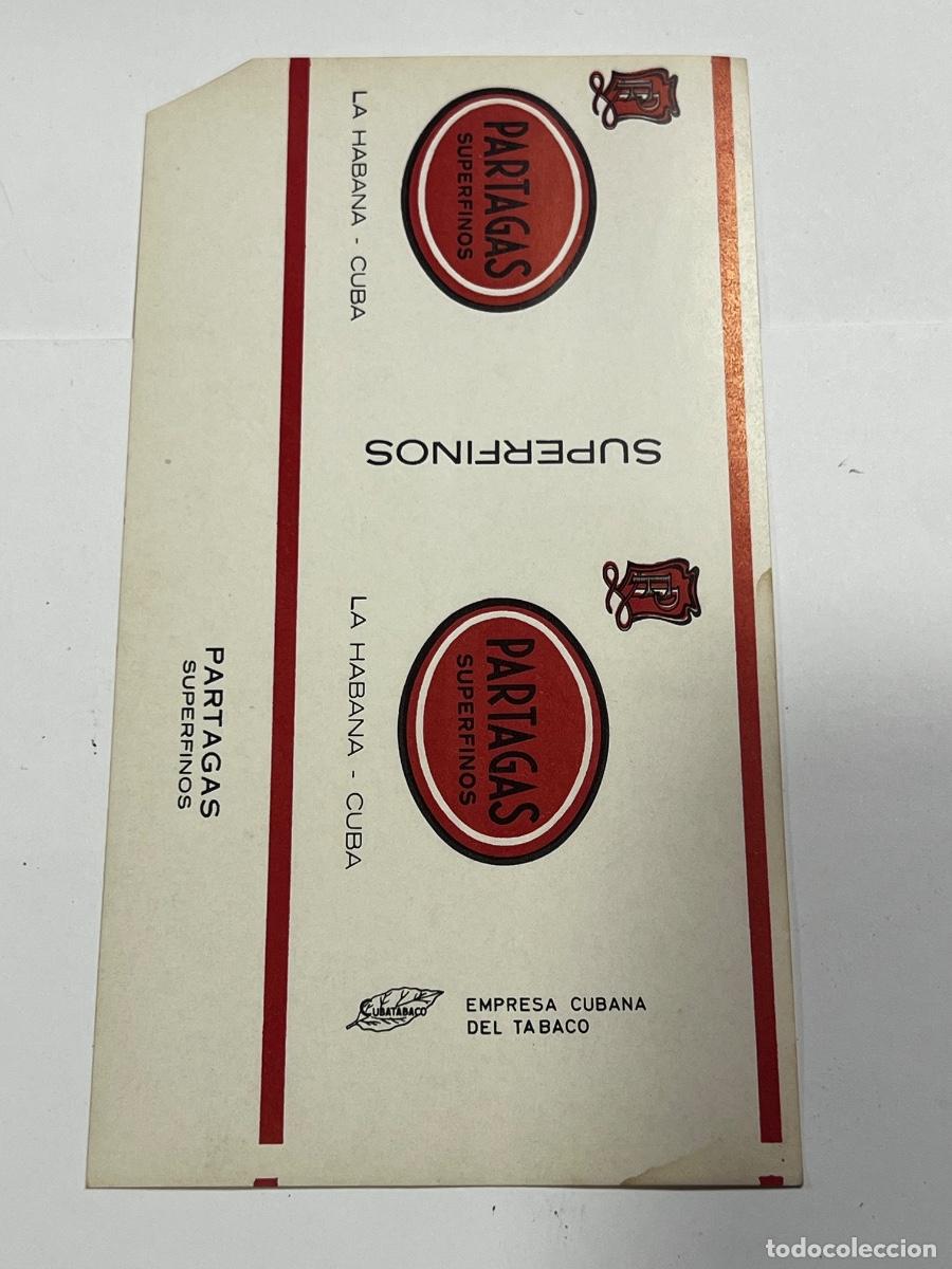 Paquetes de tabaco: CUBA. PAQUETE DE TABACO. PARTAGAS. SUPER FINOS. LA HABANA.