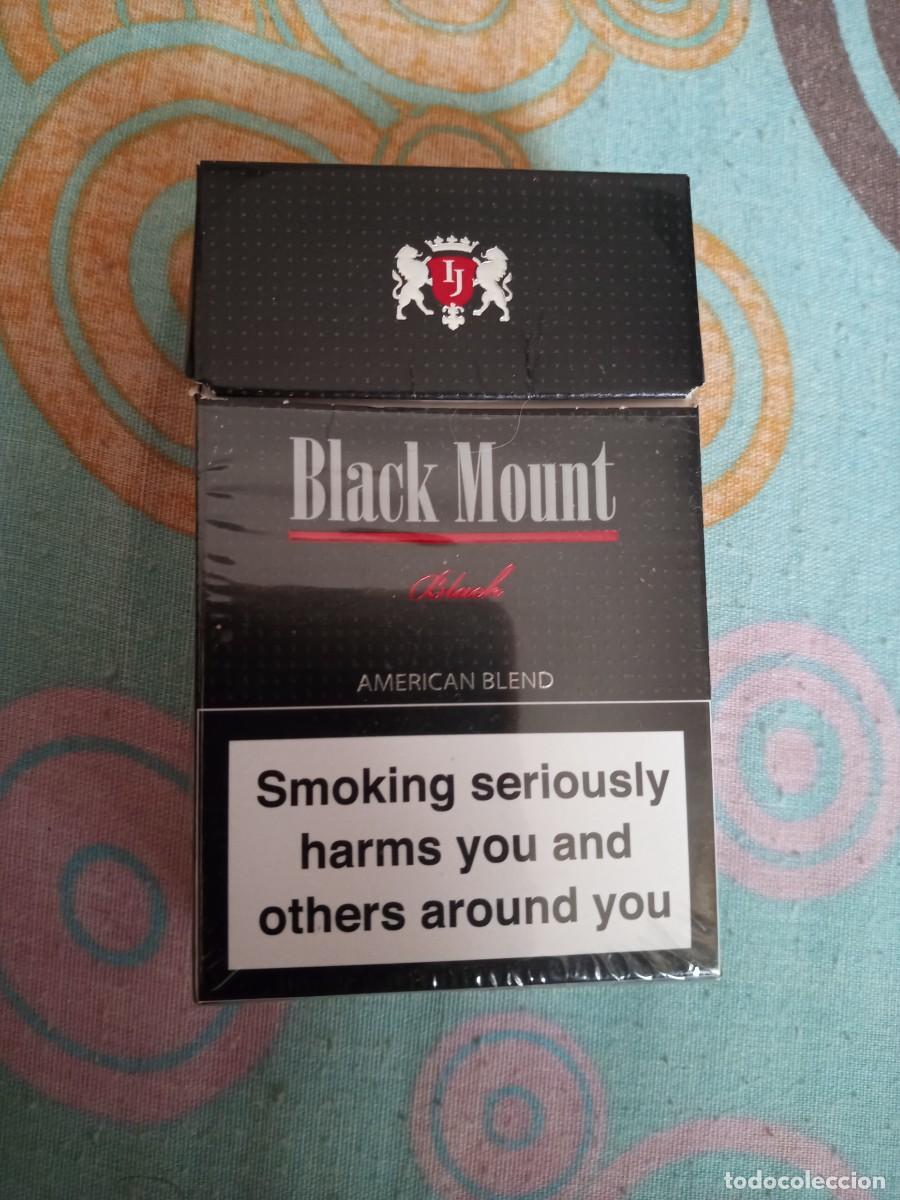 Paquetes de tabaco: Paquete/cajetilla tabaco/cigarrillos/cigarros, marca Black Mount. Vac&iacute;o