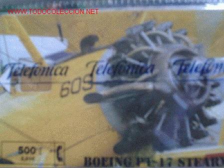 Cartes T&eacute;l&eacute;phoniques de collection: ESPA&Ntilde;A 2000.10.C-- TELEBARNA 99. AVION BOEING PT-17