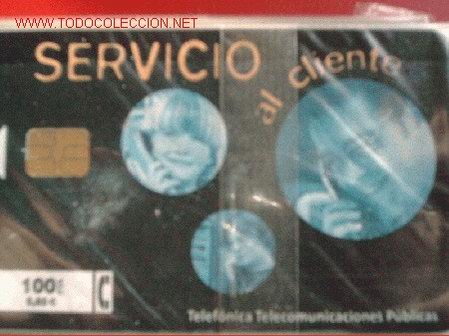 Cartes T&eacute;l&eacute;phoniques de collection: ESPA&Ntilde;A 2000.11.B-- ATENCION AL CLIENTE (10/99)