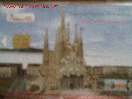 Cartes T&eacute;l&eacute;phoniques de collection: ESPA&Ntilde;A 2003.8.E-- SAGRADA FAMILIA 3D BARCELONA.