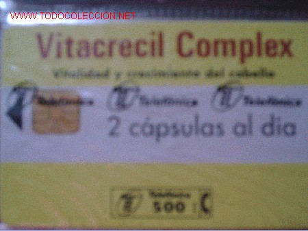 Tarjetas telef&oacute;nicas de colecci&oacute;n: ESPA&Ntilde;A 1996.50.C-- VITACRECIL COMPLEX (I) - Foto 1