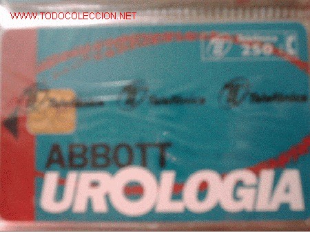 Cartes T&eacute;l&eacute;phoniques de collection: ESPA&Ntilde;A 1995.84.C-- ABBOTT UROLOGIA