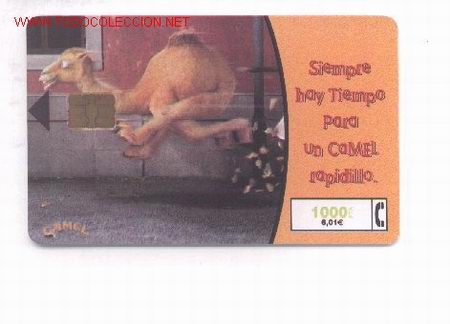 Tarjetas telef&oacute;nicas de colecci&oacute;n: 15-86. Teletarjeta usada Camel