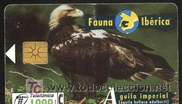 Tarjetas telef&oacute;nicas de colecci&oacute;n: tarjeta telef&oacute;nica- fauna ib&eacute;rica, &Aacute;guila imperial - tirada 1.000.000