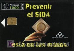 Tarjetas telef&oacute;nicas de colecci&oacute;n: tarjeta telef&oacute;nica, prevenir el sida - tirada 853.000