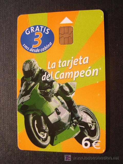 Carte telefoniche di collezione: ESPA&Ntilde;A. TARJETA USADA.  MOTOCICLISMO. LA TARJETA DEL CAMPEON