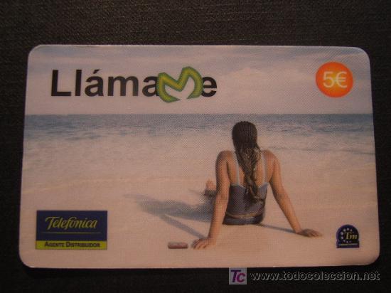 Tarjetas telef&oacute;nicas de colecci&oacute;n: ESPA&Ntilde;A. TARJETA USADA.  LLAMAME