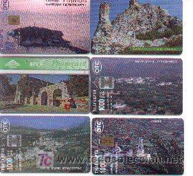 Collection telephone cards: 16-963. Lote de 6 tarjetas telef&oacute;nicas de Paisajes