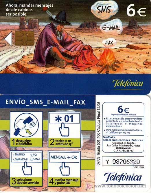 Tarjetas telef&oacute;nicas de colecci&oacute;n: TT USADA: 2003-07 ENV&Iacute;O SMS E-MAIL Y FAX - Foto 1