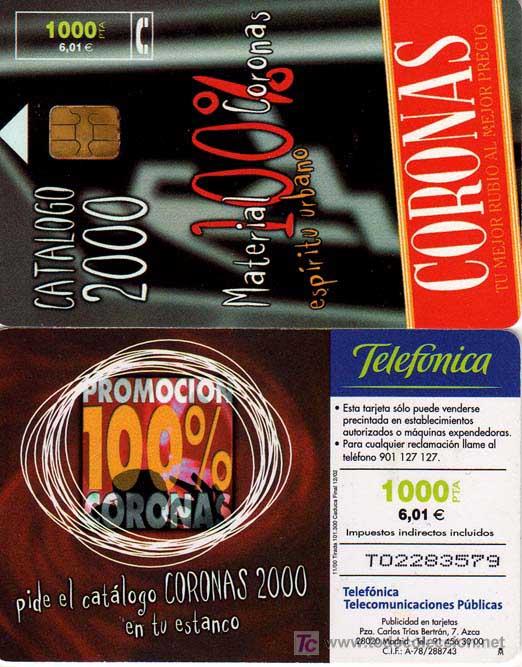 Tarjetas telef&oacute;nicas de colecci&oacute;n: TT USADA: CAT&Aacute;LOGO CORONAS 2000 - Foto 1