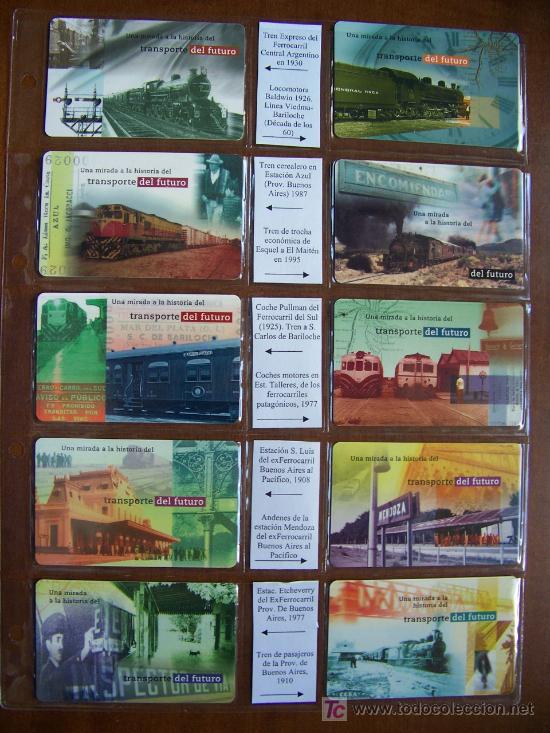 Collection telephone cards: 10 TT ARGENTINA SERIE de TRENES