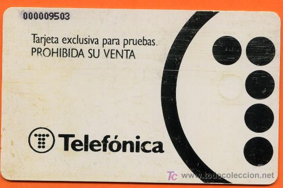 Tarjetas telef&oacute;nicas de colecci&oacute;n: TLDM Tarjeta de pruebas usada - Foto 1