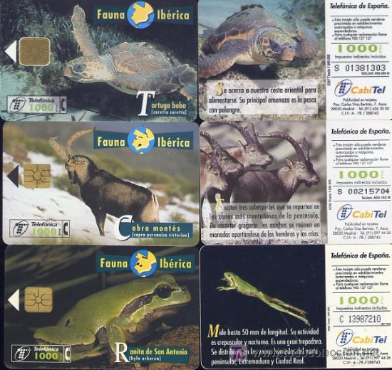 Carte telefoniche di collezione: 16  TARJETAS ESPA&Ntilde;OLAS   DE  FAUNA .............................RARISIMAS