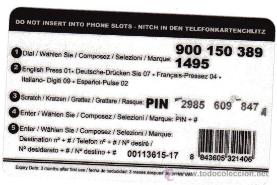 Tarjetas telef&oacute;nicas de colecci&oacute;n: REVERSO - Foto 2