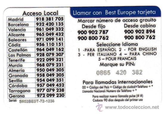 Tarjetas telef&oacute;nicas de colecci&oacute;n: REVERSO - Foto 2