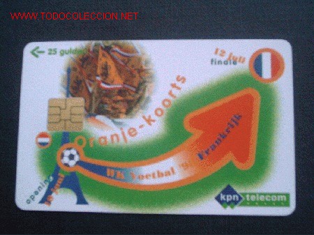 Cartes T&eacute;l&eacute;phoniques de collection: HOLANDA. CAMPEONATO DEL MUNDO DE FUTBOL 1998