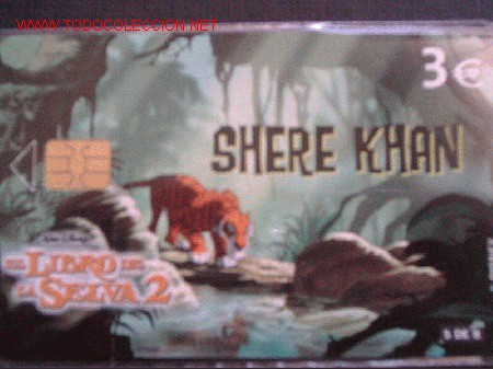 Cartes T&eacute;l&eacute;phoniques de collection: ESPA&Ntilde;A. 2003-0041.C:  EL LIBRO DE LA SELVA 2. SHERE KHAN
