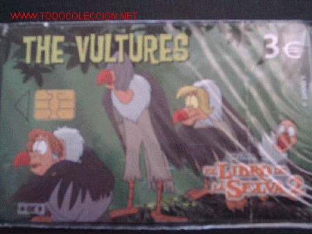 Cartes T&eacute;l&eacute;phoniques de collection: ESPA&Ntilde;A. 2004-0002-C:  EL LIBRO DE LA SELVA 2.   THE VULTURES